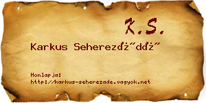 Karkus Seherezádé névjegykártya